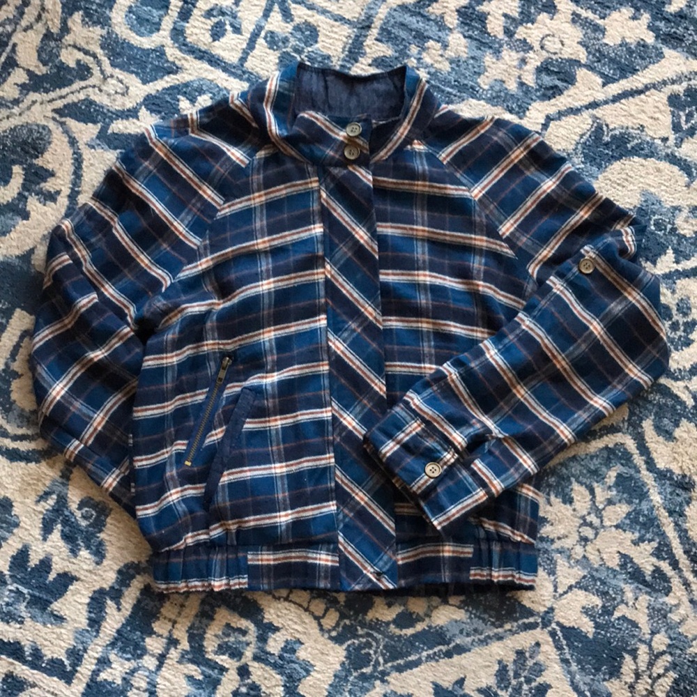 Blue Plaid Mine Unlined Jacket